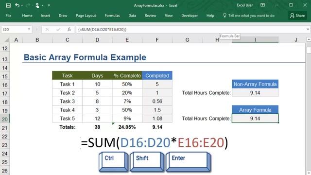 How to Create Array Formulas in Excel смотреть онлайн