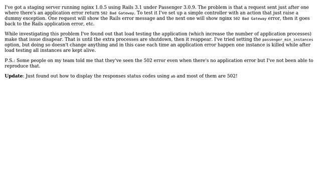 DevOps & SysAdmins: 502 Bad Gateway error after failed requests using Passenger смотреть онлайн