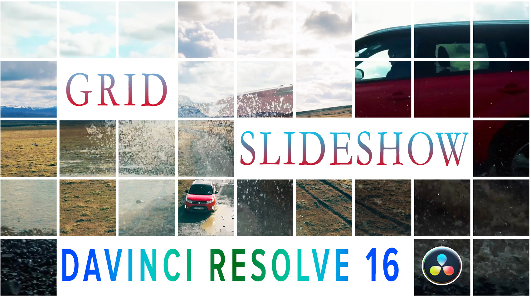 Создаем слайдшоу в Davinci Resolve | Grid slideshow | Fusion | смотреть онлайн