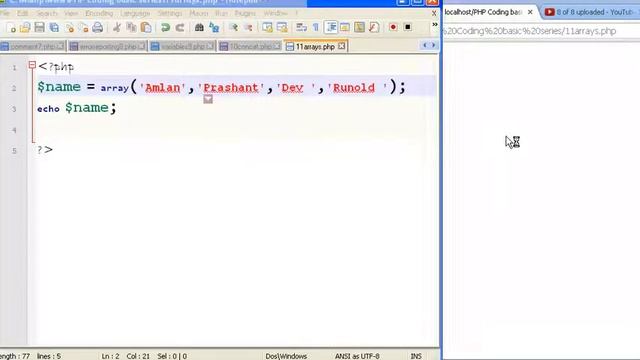 11 Introduction to Array's inside PHP смотреть онлайн
