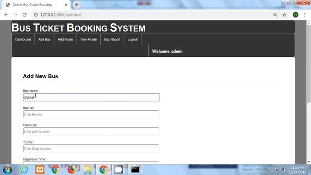 Bus Reservation System Project | Python Django Bootstrap смотреть онлайн