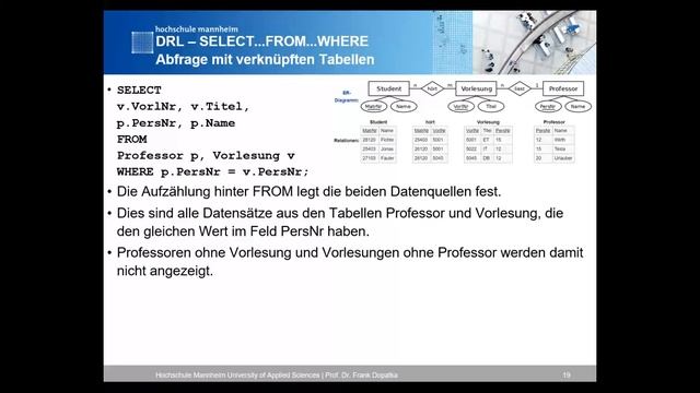 SQL: Grundlagen, SELECT, Verschachtelung, Differenz смотреть онлайн