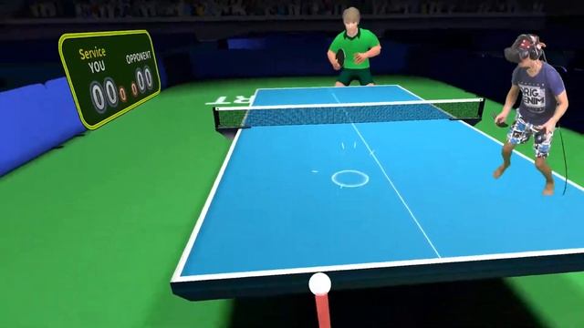 НАСТОЛЬНЫЙ ТЕННИС В ВИРТУАЛЬНОЙ РЕАЛЬНОСТИ игра VR Sports на HTC VIVE смотреть онлайн