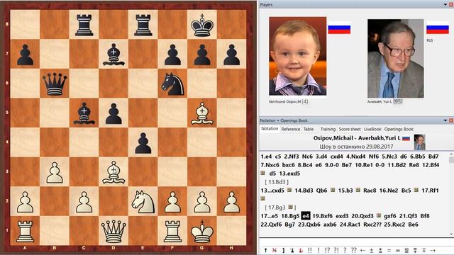 Шахматы. 4 летний малыш против 95 летнего гроссмейстера!