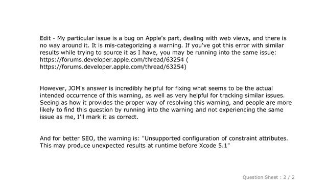 iOS : Xcode Storyboard Warning not providing context: Unsupported Configuration of constraint attri смотреть онлайн