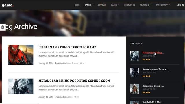 Game - WordPress Theme смотреть онлайн