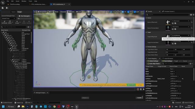 Исправляем локти у MetaHuman ThirdPersonCharacter в Unreal Engine 5.1 retarget смотреть онлайн