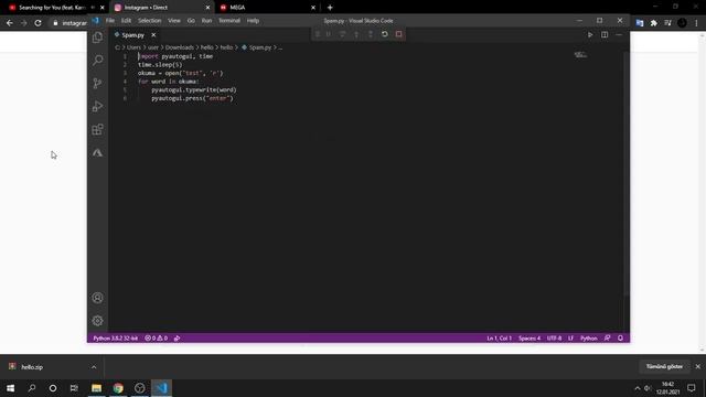 İNSTAGRAM SPAM BOT (python) easy !!! смотреть онлайн