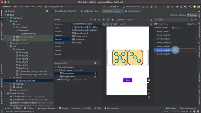 Linear Layout in Android Studio. Lesson 8 // Dice app in Kotlin смотреть онлайн