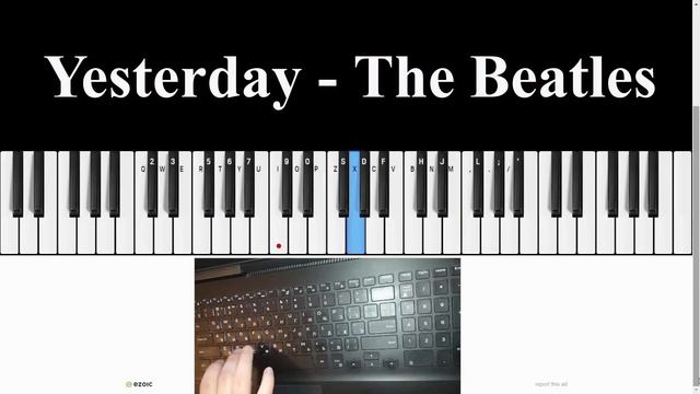 Yesterday - The Beatles. Virtual piano tutorial смотреть онлайн