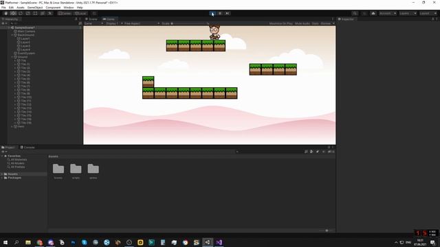 Как сделать 2D ПЛАТФОРМЕР? 5 Урок. Движение камеры за персонажем. смотреть онлайн