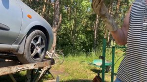 Nissan almera n16. Нержавеющий выхлоп на японской приоре