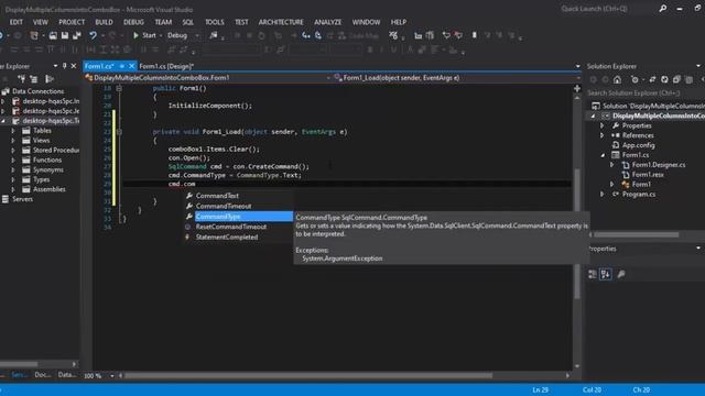 Display Two Columns in Combobox From SQL- C# Windows Forms смотреть онлайн
