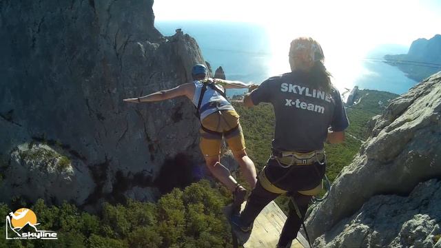 Максим Ильяс-кая прыжки с верёвкой в Крыму с командой Skyline смотреть онлайн