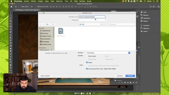 Guardar imágenes - Curso Completo de Adobe Photoshop 2022 en Español (5/40) смотреть онлайн