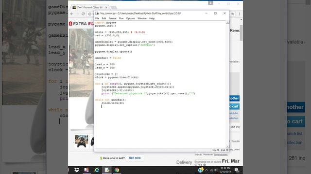 PYTHON PYGAME- ADD A Xbox 360 CONTROLLER to your pygame- Real Easy смотреть онлайн