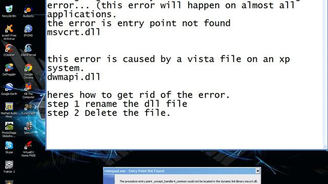 Fix msvcrt.dll error (dwmapi.dll version) смотреть онлайн