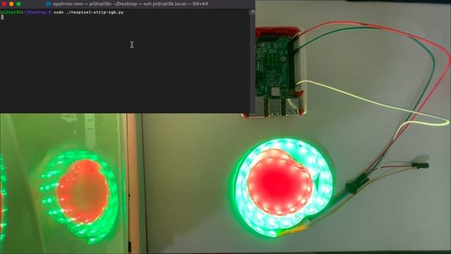 use Raspberry Pi 3B GPIO Pin to control the WS2812B RGB LEDs Strip test OK ✅ (rpi_ws281x / neopixel смотреть онлайн