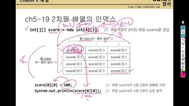 [자바의 정석 - 기초편] ch5-18~20 2차원 배열 смотреть онлайн