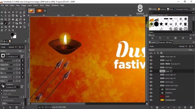 Dussehra festivel sale banner gimp in hindi tutorial смотреть онлайн