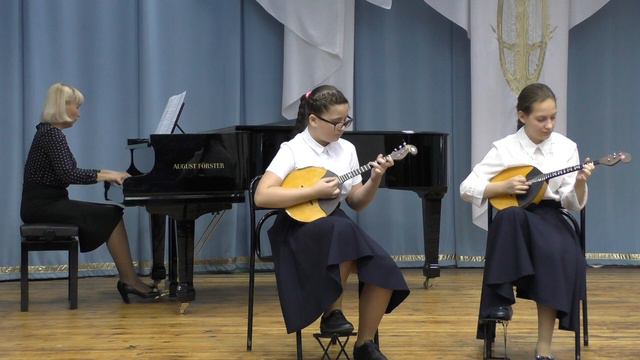 Дуэт домристов: Кос Полина, Сафиуллина Алина, Унп "Ехал казак за Дунай" обработка А. Шалова смотреть онлайн