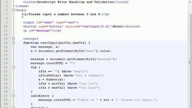 C1 JavaScript Error Handling and Validation смотреть онлайн