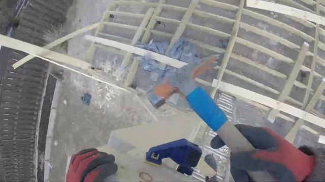 Процесс постройки террасы от 1-го лица. смотреть онлайн