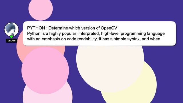 PYTHON : Determine which version of OpenCV смотреть онлайн