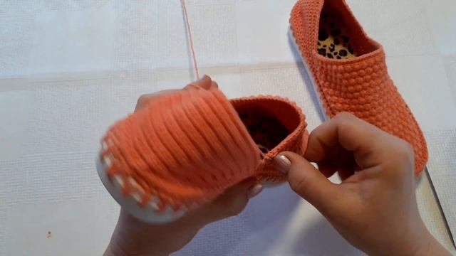 мокасины вязаные крючком часть №2 смотреть онлайн