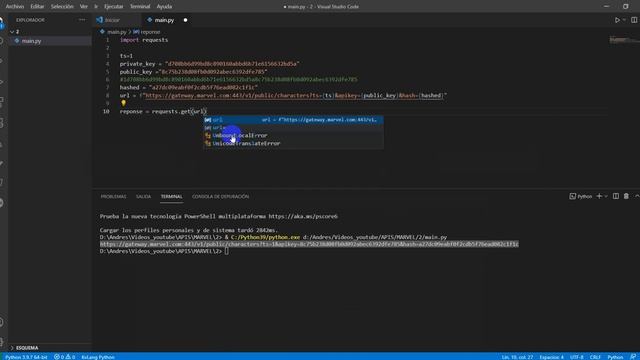 Python - Consumir API de MARVEL y guardar datos en POSTGRES смотреть онлайн