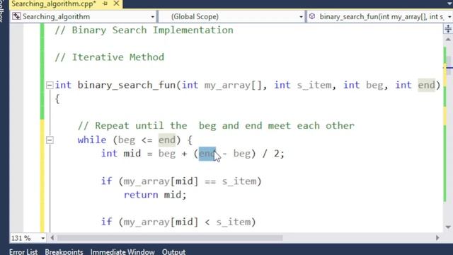 Binary Search in C++ Iterative Method : Part-3 | Binary Search Iterative Method | Iterative Method смотреть онлайн