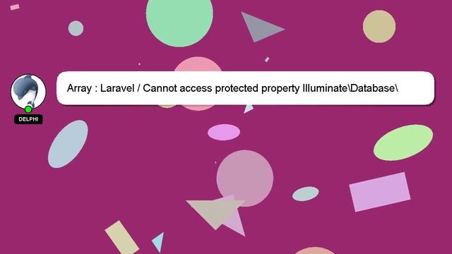 Array : Laravel / Cannot access protected property Illuminate\Database\Eloquent\Collection::$items смотреть онлайн