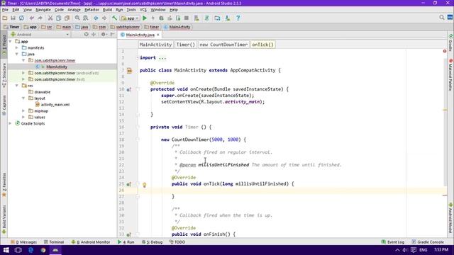 Android Application Development Tutorial for Beginners - #23 | 2017 | CountDown Timer in Android Ap смотреть онлайн
