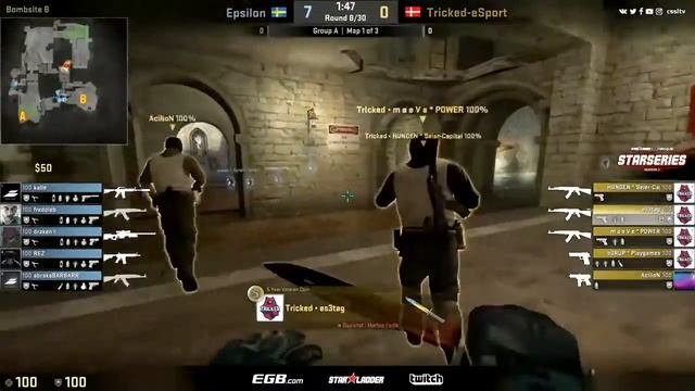 XB Inv. Epsilon vs Tricked. Map 1 de_cabble смотреть онлайн