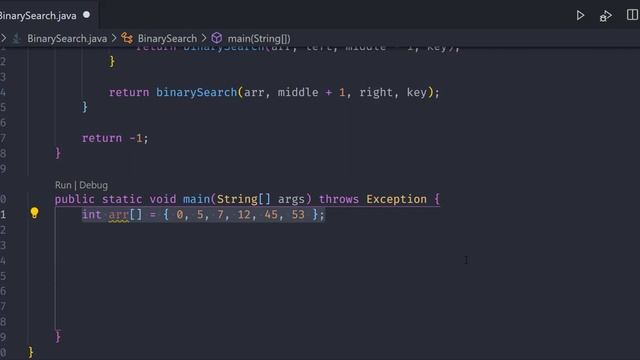 Binary Search (Recursively) in Java смотреть онлайн