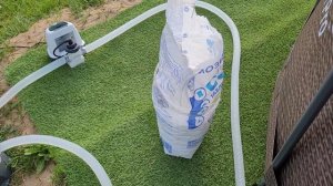 Бассейн с песочным фильтром и хлорогенератором. Растворение соли в бассейне