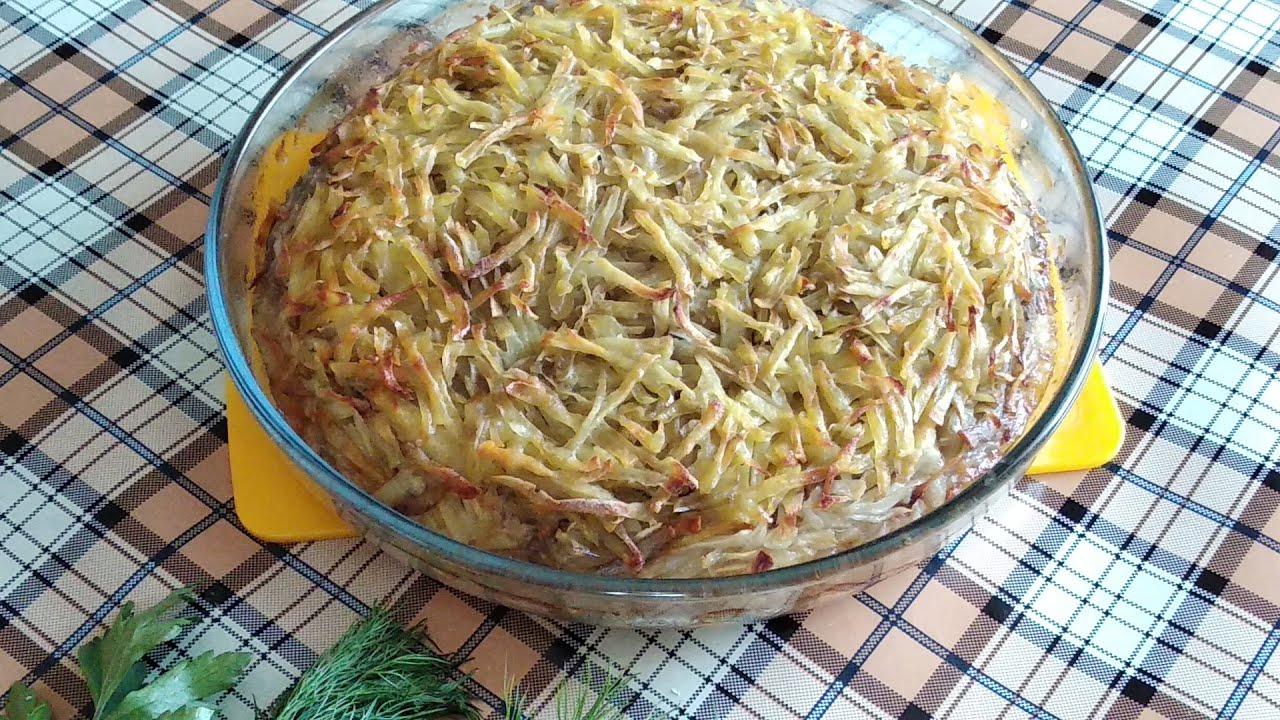 Харя. Картофельно-мясная запеканка. Традиционное русское блюдо. смотреть онлайн