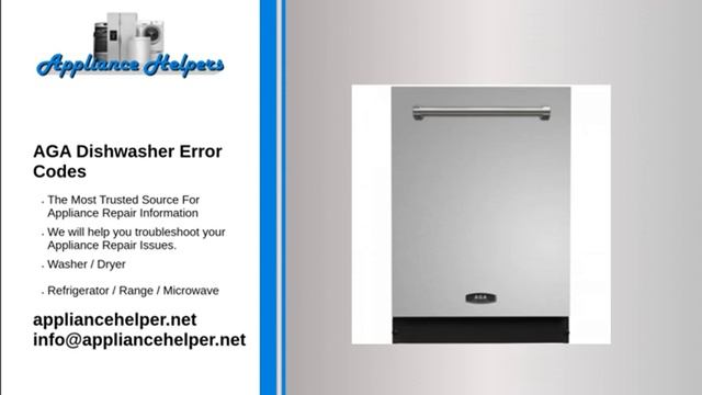 AGA Dishwasher Error Codes
