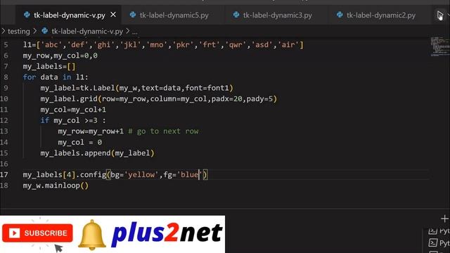 Tkinter dynamic creation of Labels by managing rows and columns based on multi-dimensional list смотреть онлайн
