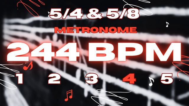 244 BPM - 5/4 & 5/8 Metronome смотреть онлайн