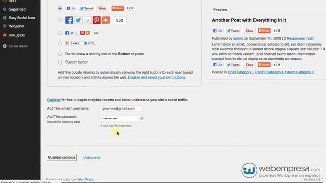 AddThis Share, una buena forma de socializar tus contenidos de WordPress смотреть онлайн