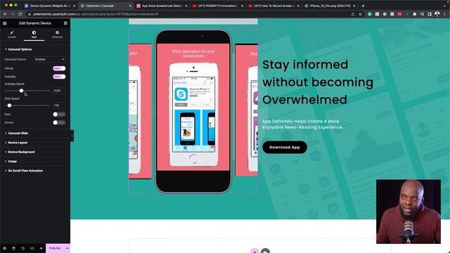 How to Create Elementor Website Device Mockups with Carousel Images Screen? (Part 3/4) смотреть онлайн