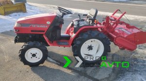 Дизельный мини-трактор MITSUBISHI MT155 с фрезой, 4WD, быстрый разворот, плавающий режим,