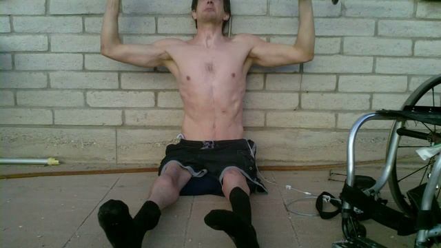Wheelchair style - Shoulder Press with Barbell On Ground Outside - L1 injury 4-19-14 смотреть онлайн