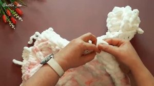 Вяжем подушку из Alize Puffy. Способ соединения 2 деталей. МК.