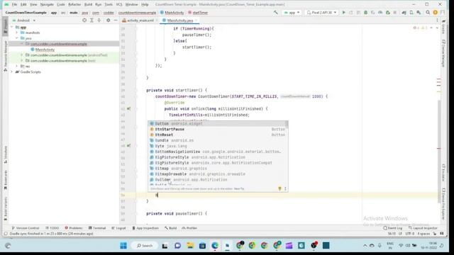 Countdown Timer with Start, Pause and Reset - Android Studio Tutorial смотреть онлайн