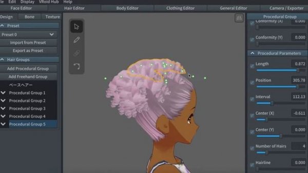Afro-Textured Hair in VRoid Studio, Pt. 2: Afro-Puff Ponytail!