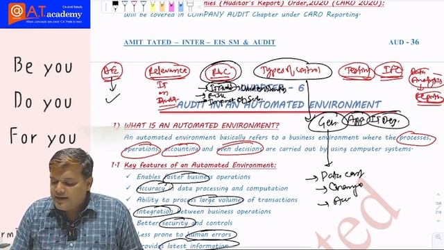 CA INTER AUDIT MARATHON | CH.6 AUDIT OF AUTOMATED ENVIRONMENT | BY CA AMIT TATED | MAY / NOV-22 смотреть онлайн