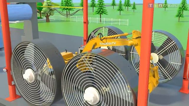 Передвижной кран и строительные тележки для детей | Строительство ветряных турбин смотреть онлайн