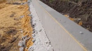 Установка бордюра - бетонный замок